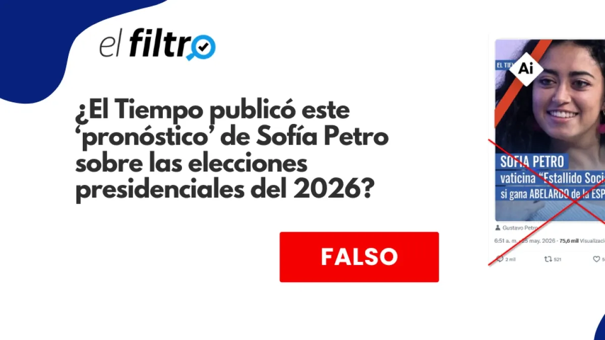 Imagen falsa atribuye a Sofía Petro declaraciones sobre De la Espriella