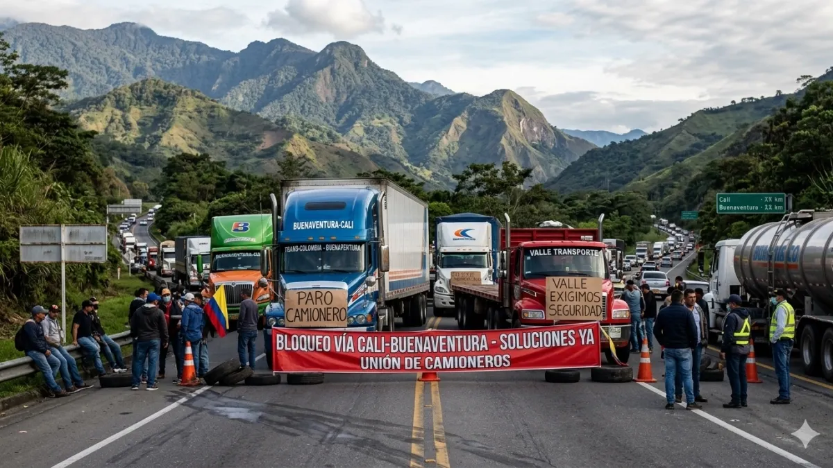 Bloqueos en vía a Buenaventura asfixian logística y amenazan abasto