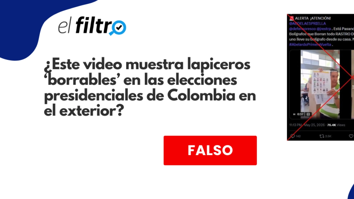 El video del lapicero borrable en elecciones es falso: qué pasó