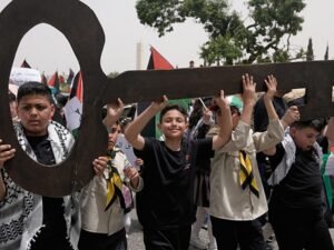 Palestinos conmemoran el 78 aniversario de la Nakba en Ramala
