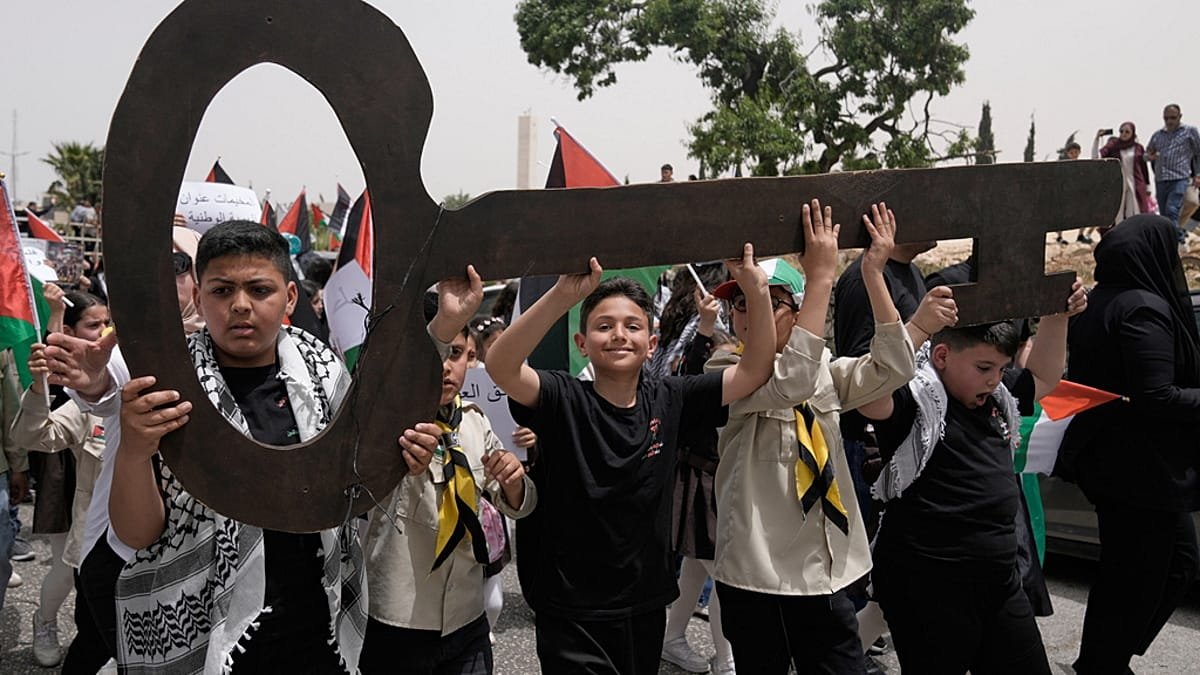 Palestinos conmemoran el 78 aniversario de la Nakba en Ramala