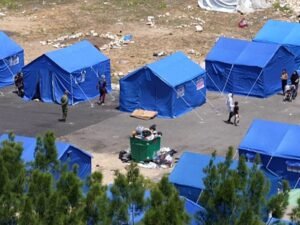 Líbano monta campamento en Beirut con un millón de desplazados