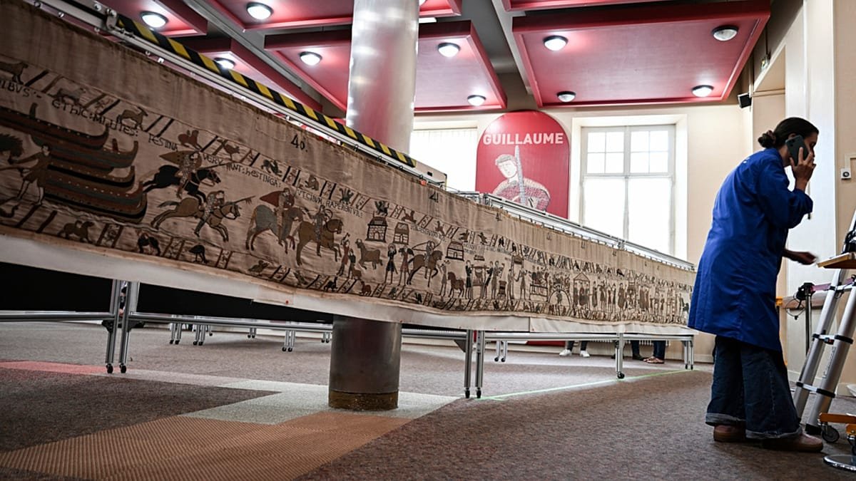 El Tapiz de Bayeux se expone por primera vez en toda su longitud