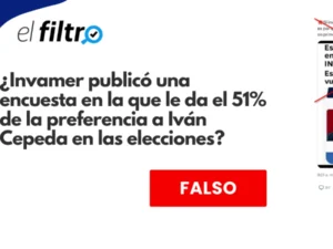 Encuesta falsa de Invamer sobre Cepeda: fabricada con IA