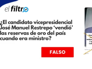Verificación: Restrepo no manejó oro ni FMI cuando era ministro