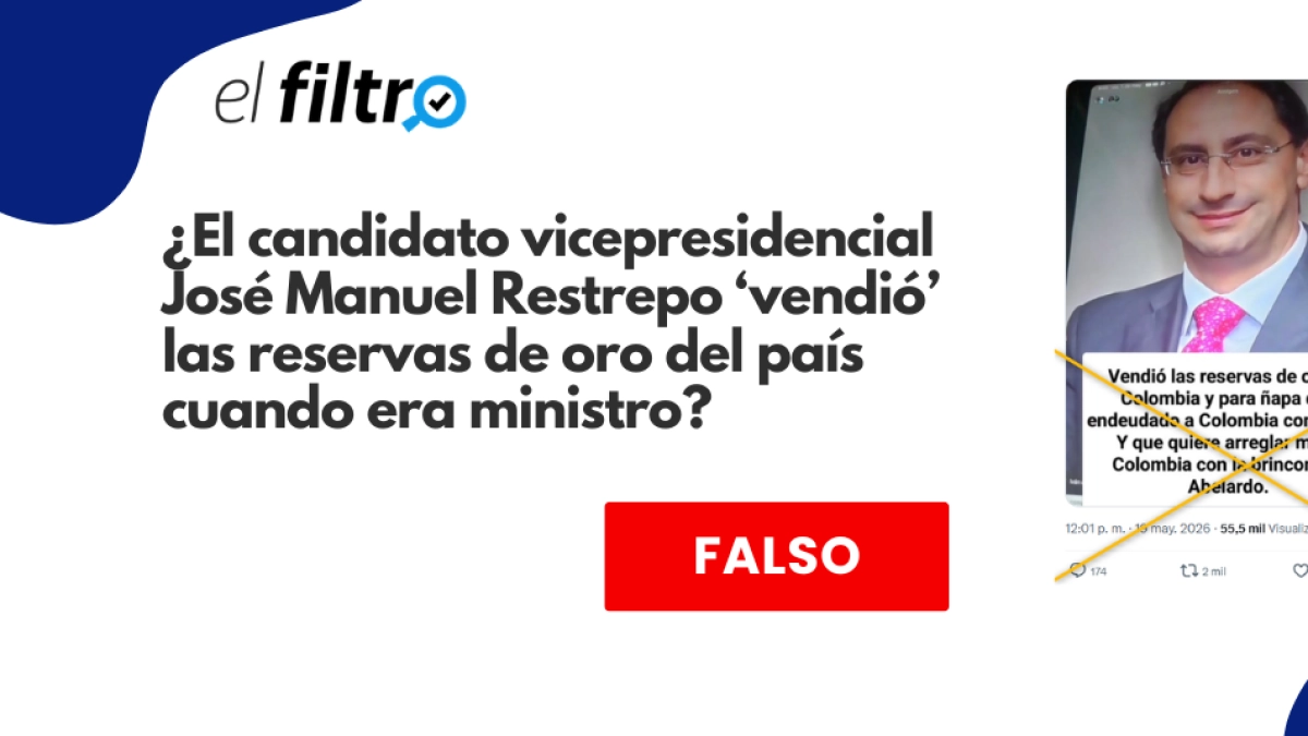 Verificación: Restrepo no manejó oro ni FMI cuando era ministro